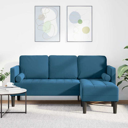 Sofa Set Blau 173 x 131 x 67 cm Samt