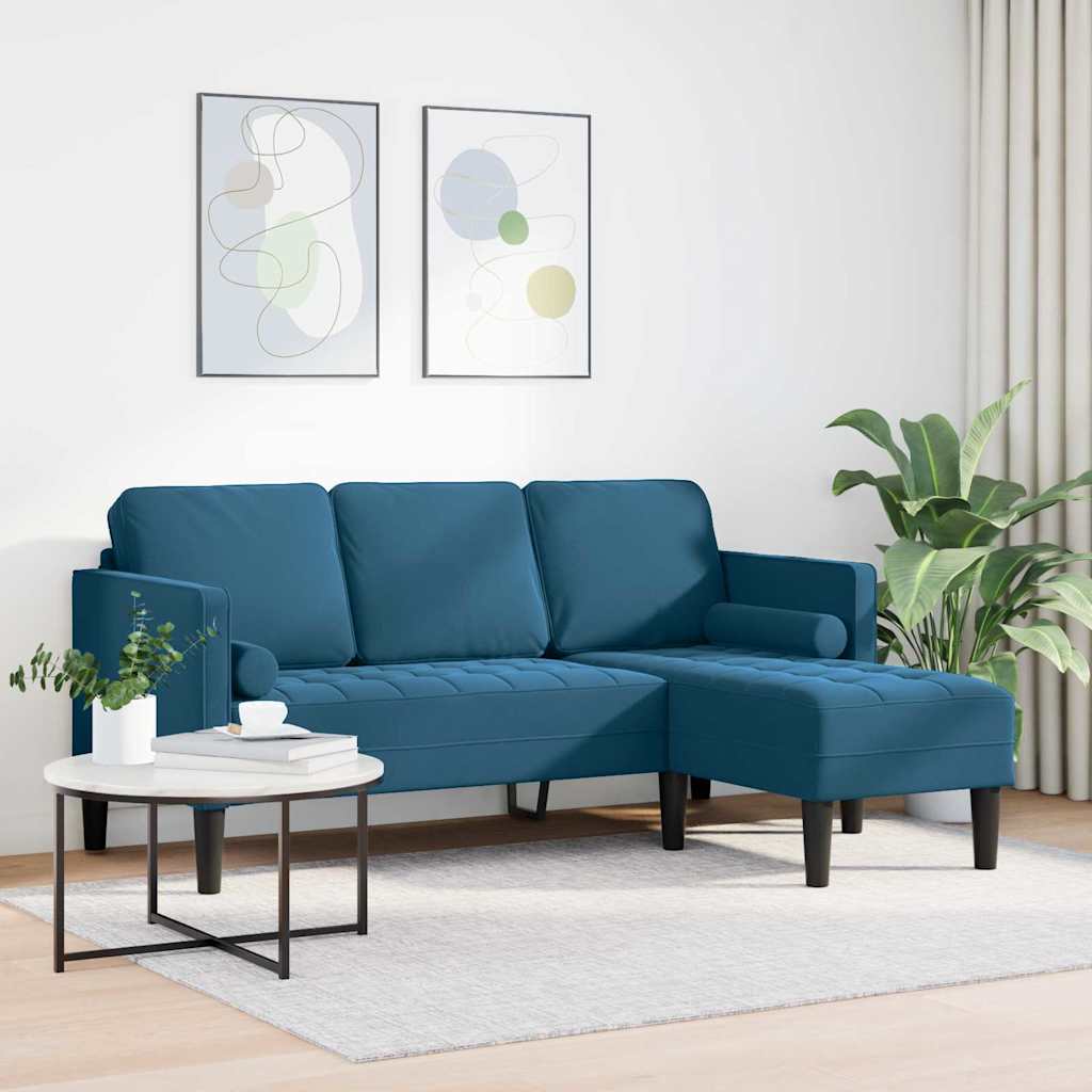 Sofa Set Blau 173 x 131 x 67 cm Samt