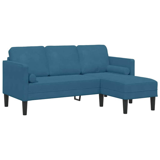 Sofa Set Blau 173 x 131 x 67 cm Samt