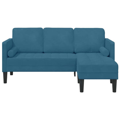 Sofa Set Blau 173 x 131 x 67 cm Samt