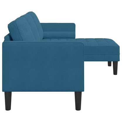 Sofa Set Blau 173 x 131 x 67 cm Samt