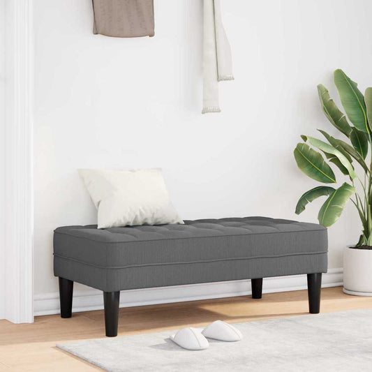 Bank Dunkelgrau 113 x 57 x 39 cm Stoff