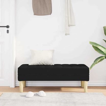 Bank Schwarz 113 x 57 x 39 cm Stoff
