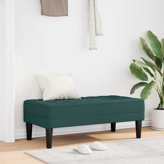 Bank Dunkelgrün 113 x 57 x 39 cm Stoff