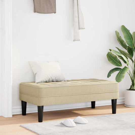 Bank Creme 113 x 57 x 39 cm Stoff