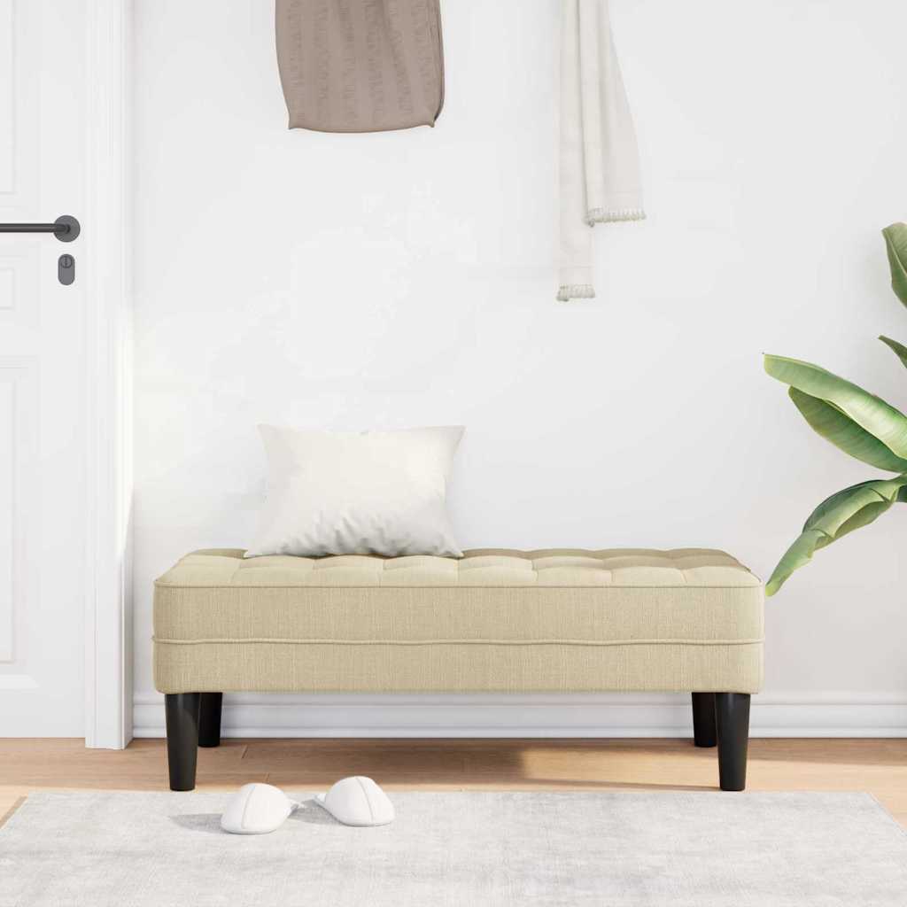 Bank Creme 113 x 57 x 39 cm Stoff