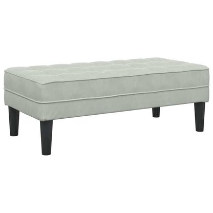 Bank Hellgrau 113 x 57 x 39 cm Samt