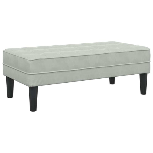 Bank Hellgrau 113 x 57 x 39 cm Samt