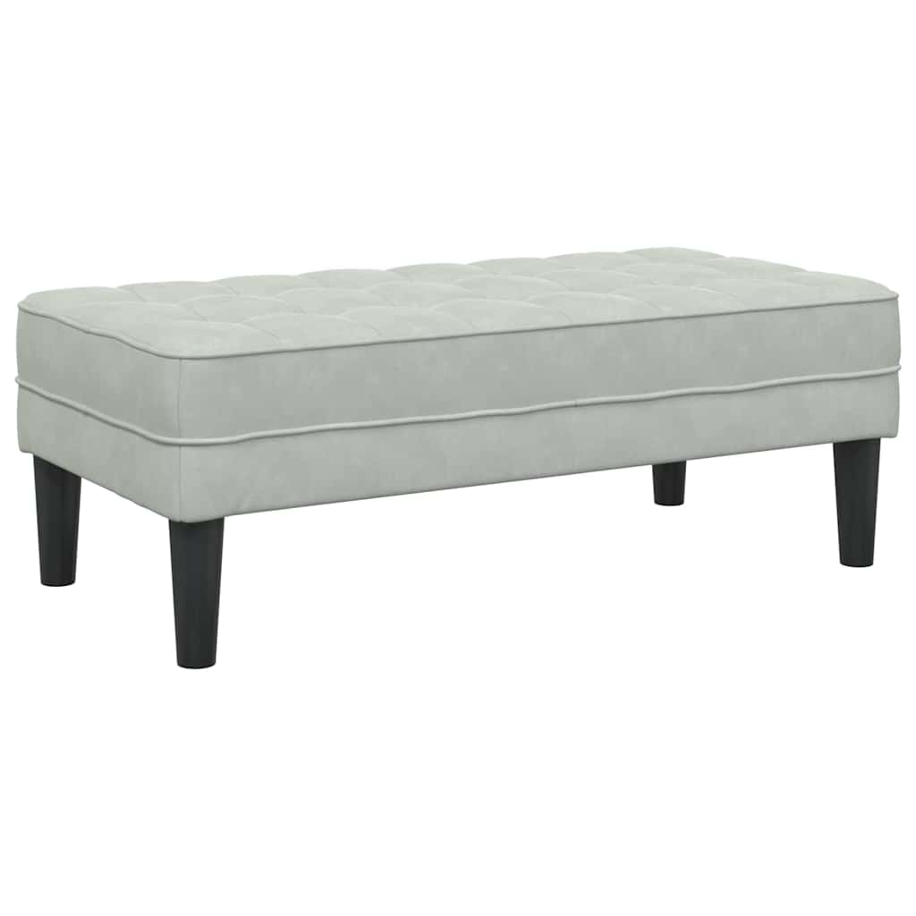 Bank Hellgrau 113 x 57 x 39 cm Samt