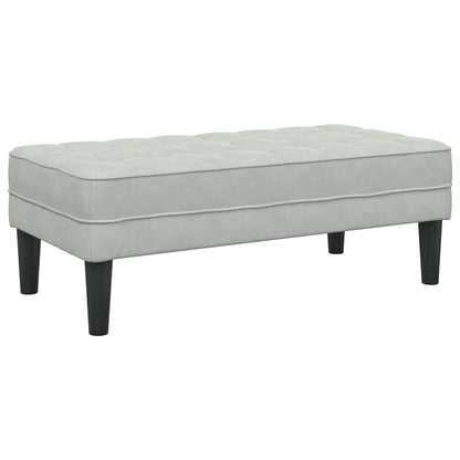 Bank Hellgrau 113 x 57 x 39 cm Samt