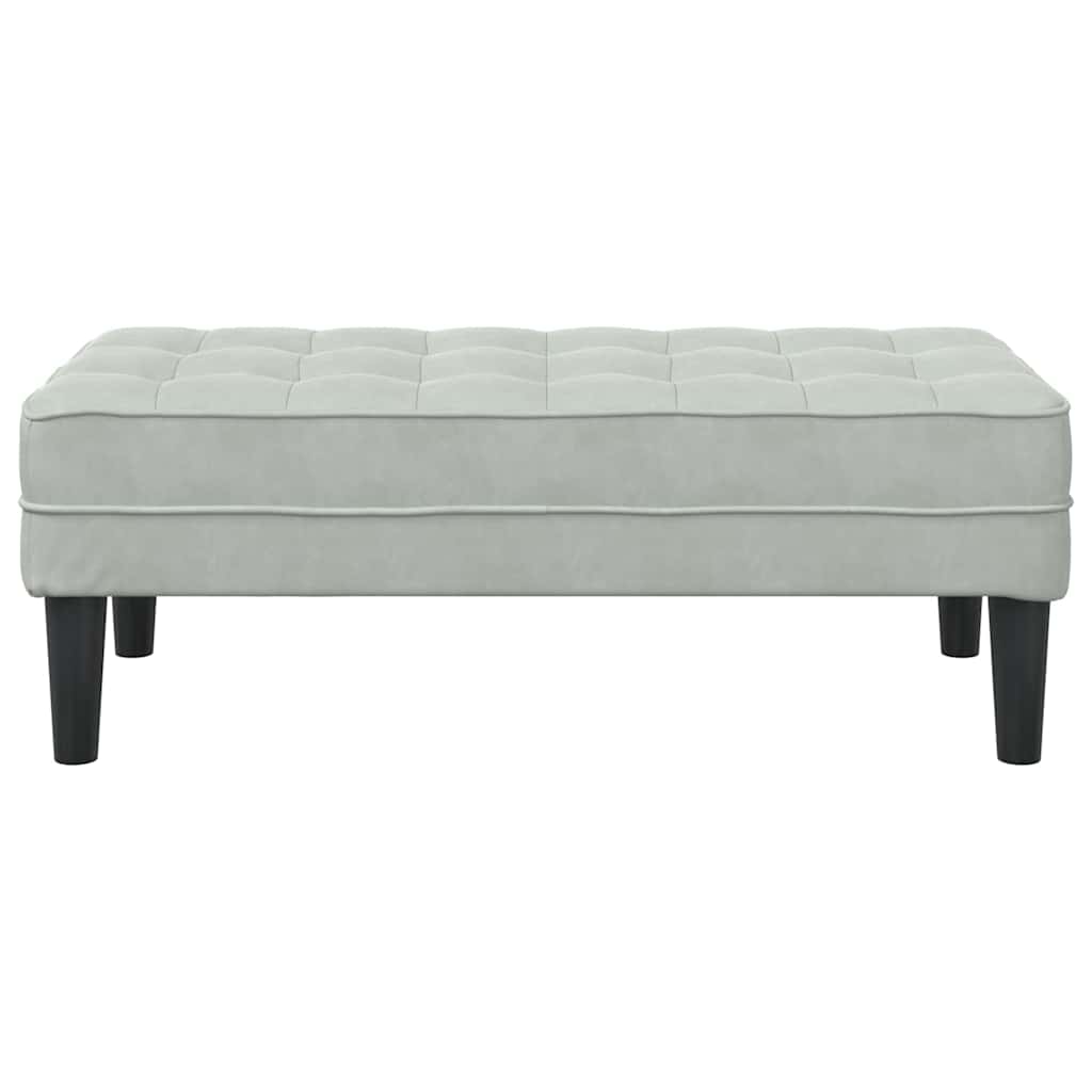 Bank Hellgrau 113 x 57 x 39 cm Samt