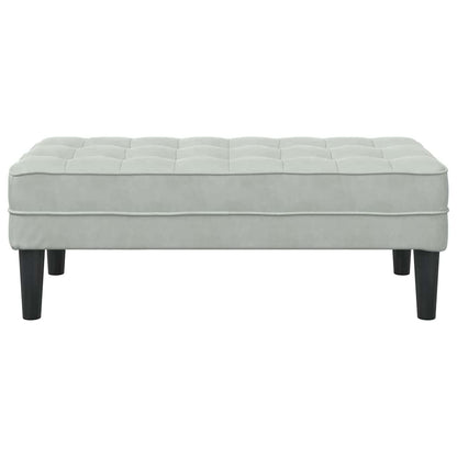 Bank Hellgrau 113 x 57 x 39 cm Samt