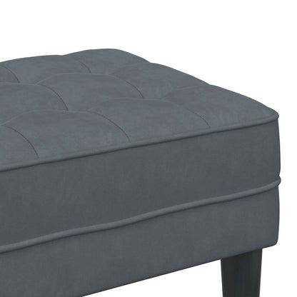 Bank Dunkelgrau 113 x 57 x 39 cm Samt