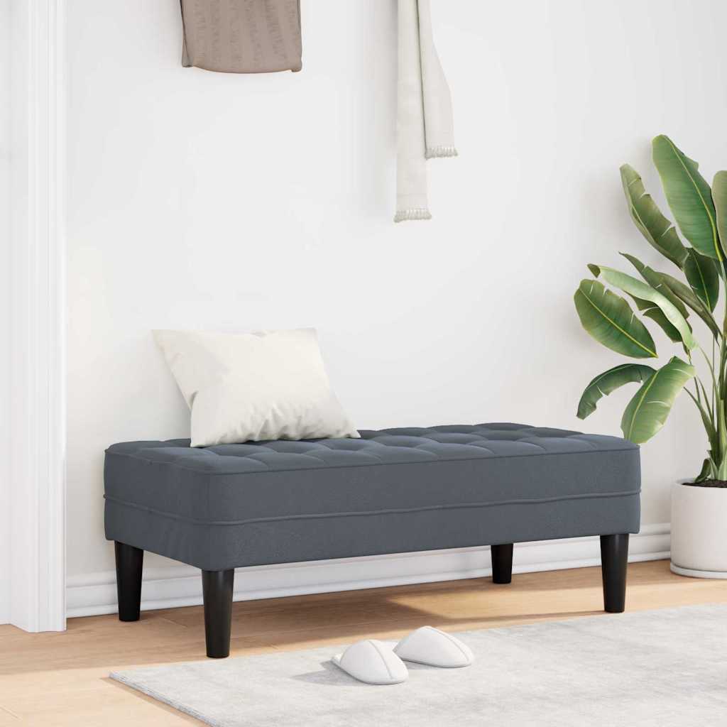 Bank Dunkelgrau 113 x 57 x 39 cm Samt