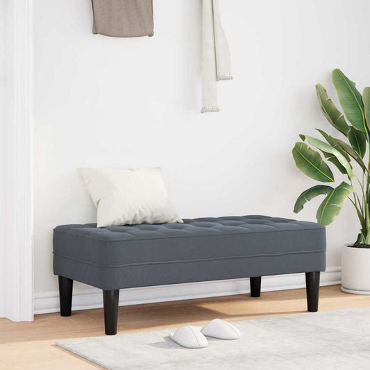 Bank Dunkelgrau 113 x 57 x 39 cm Samt