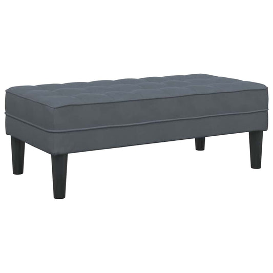 Bank Dunkelgrau 113 x 57 x 39 cm Samt