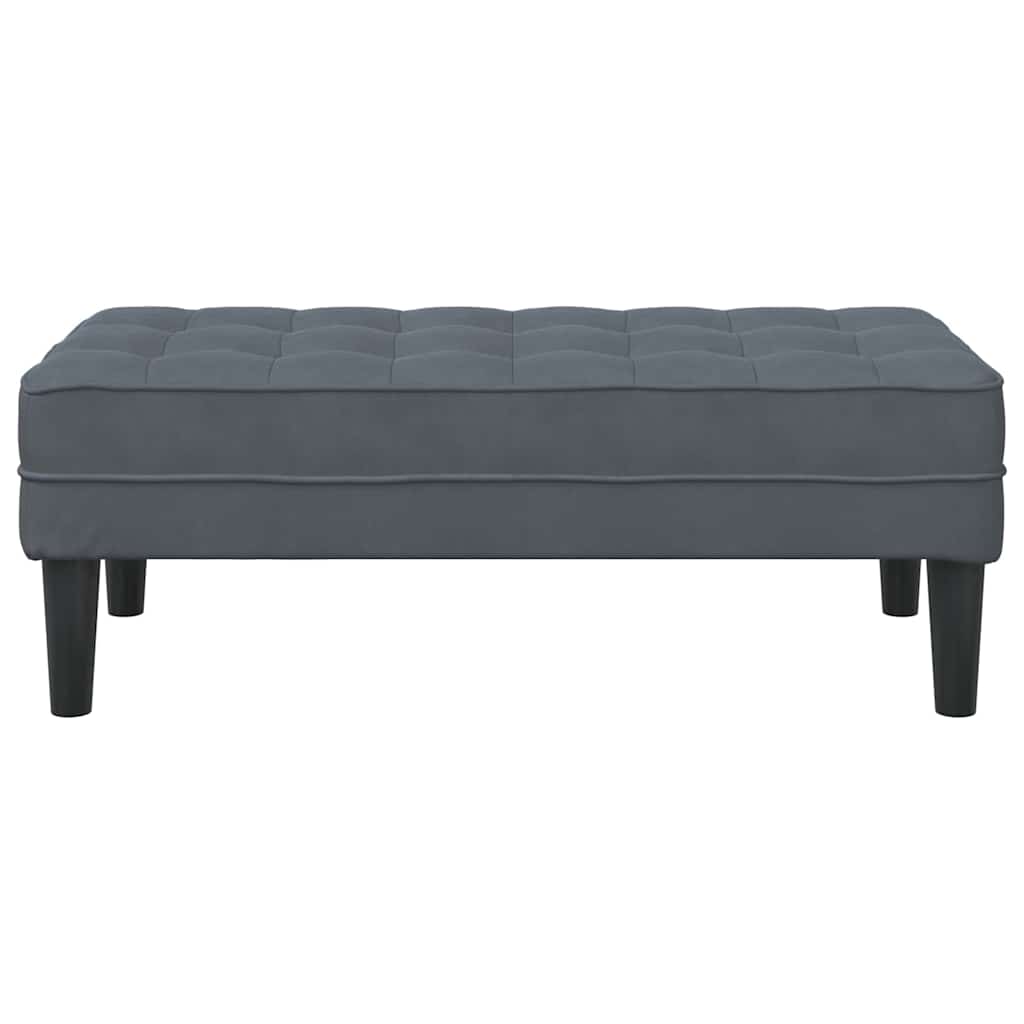 Bank Dunkelgrau 113 x 57 x 39 cm Samt