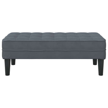 Bank Dunkelgrau 113 x 57 x 39 cm Samt