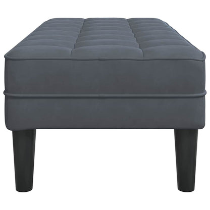 Bank Dunkelgrau 113 x 57 x 39 cm Samt