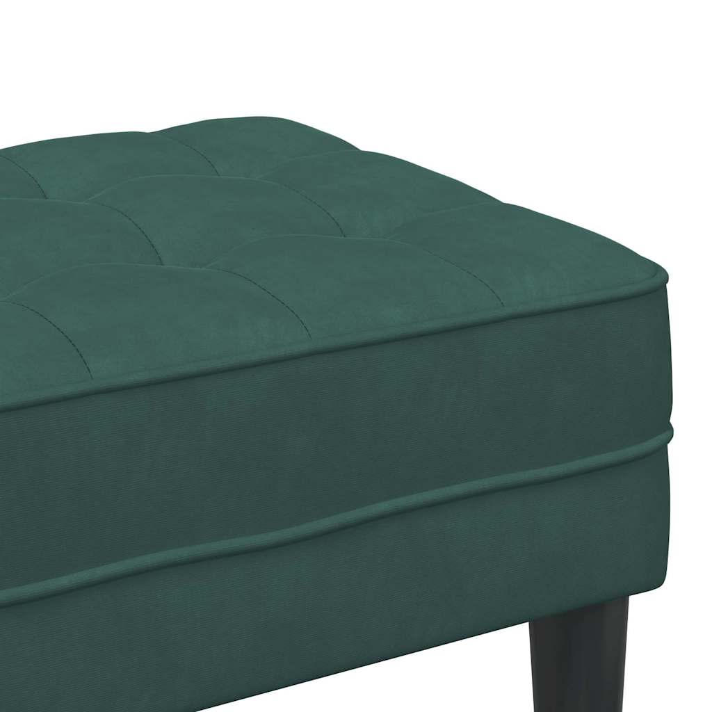 Bank Dunkelgrün 113 x 57 x 39 cm Samt
