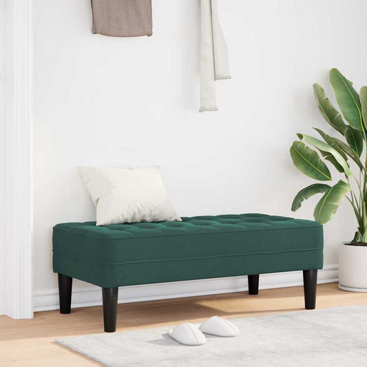 Bank Dunkelgrün 113 x 57 x 39 cm Samt