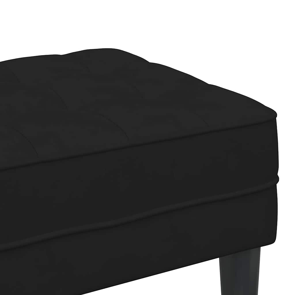 Bank Schwarz 113 x 57 x 39 cm Samt