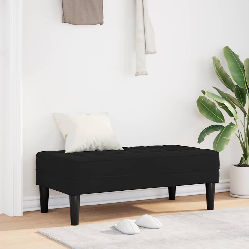 Bank Schwarz 113 x 57 x 39 cm Samt