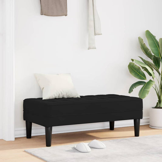 Bank Schwarz 113 x 57 x 39 cm Samt