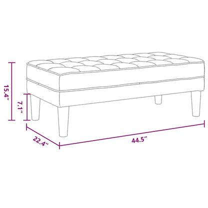 Bank Schwarz 113 x 57 x 39 cm Samt