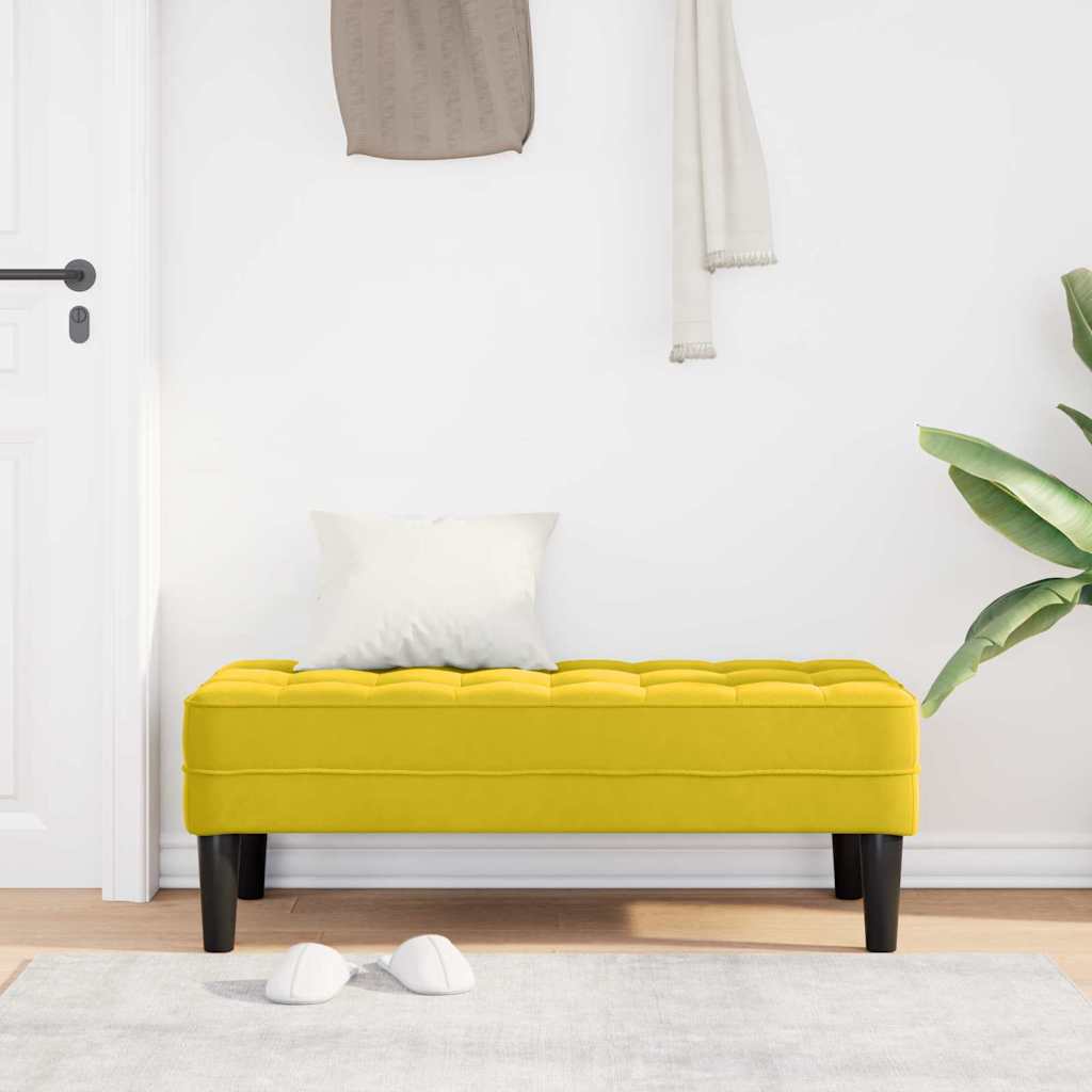 Bank Gelb 113 x 57 x 39 cm Samt