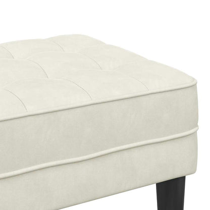 Bank Creme 113 x 57 x 39 cm Samt