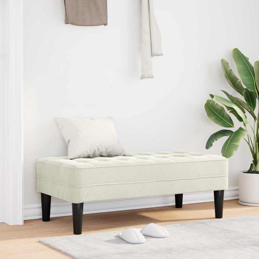 Bank Creme 113 x 57 x 39 cm Samt
