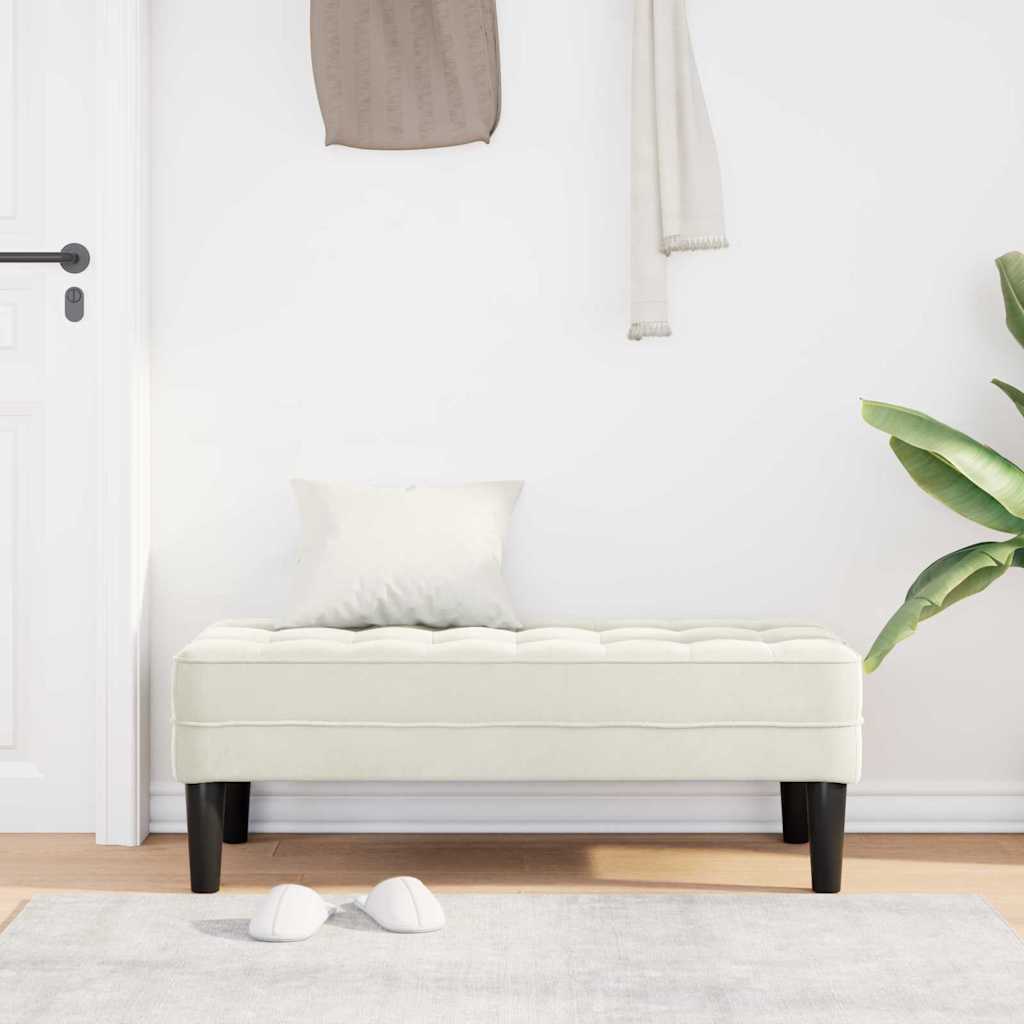 Bank Creme 113 x 57 x 39 cm Samt
