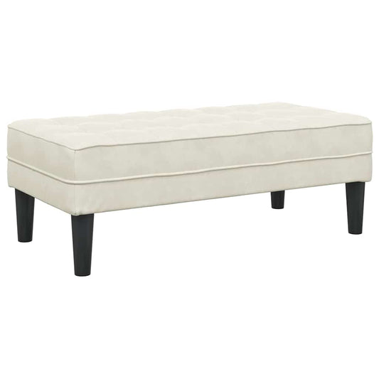 Bank Creme 113 x 57 x 39 cm Samt