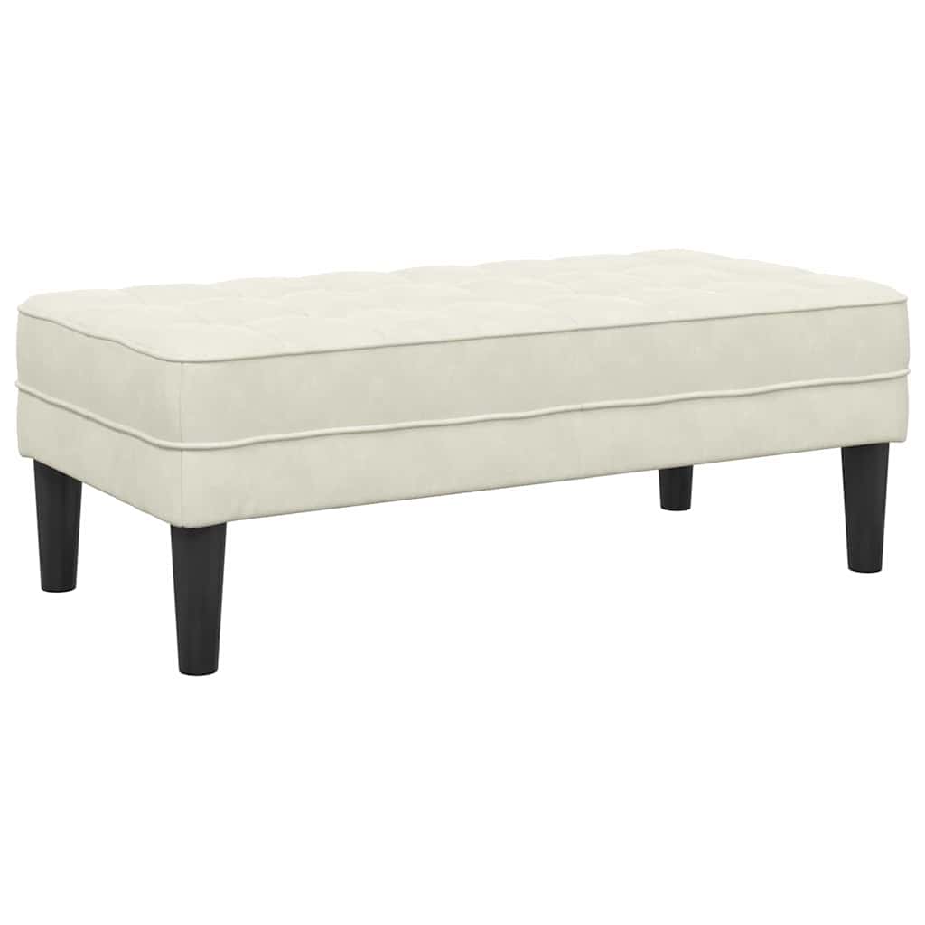 Bank Creme 113 x 57 x 39 cm Samt
