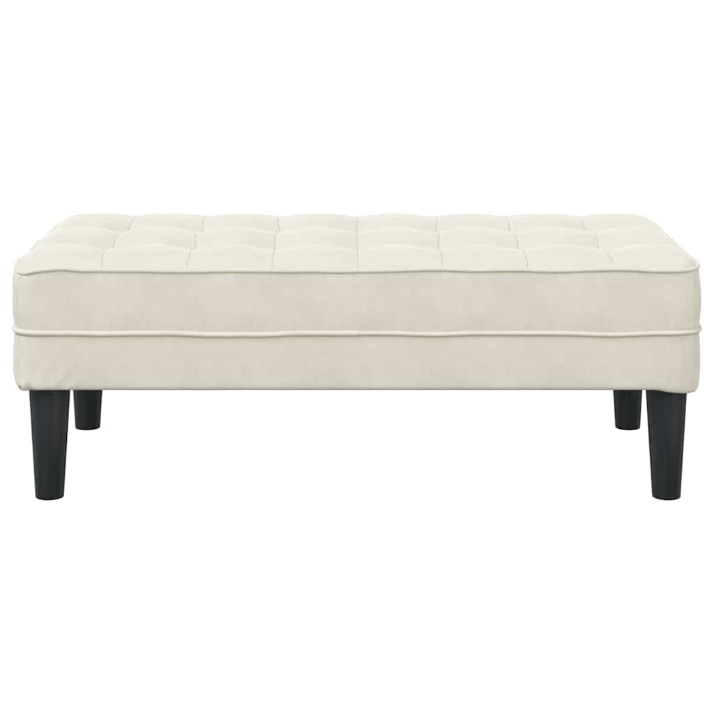 Bank Creme 113 x 57 x 39 cm Samt