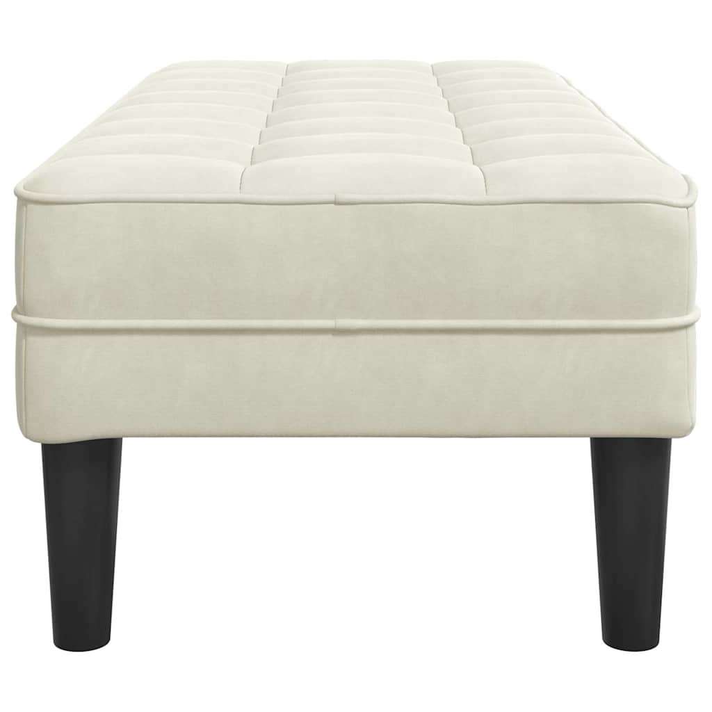 Bank Creme 113 x 57 x 39 cm Samt