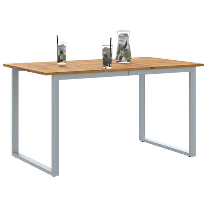 Garten-Eßtisch Grau 140 x 80 x 75 cm