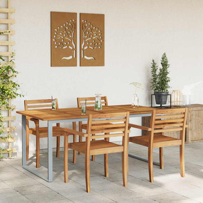 Garten-Eßtisch Grau 180 x 90 x 75 cm