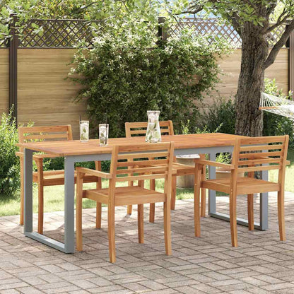 Garten-Eßtisch Grau 200 x 90 x 75 cm