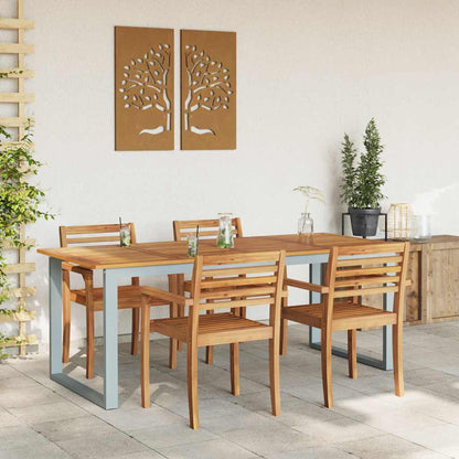 Garten-Eßtisch Grau 200 x 90 x 75 cm