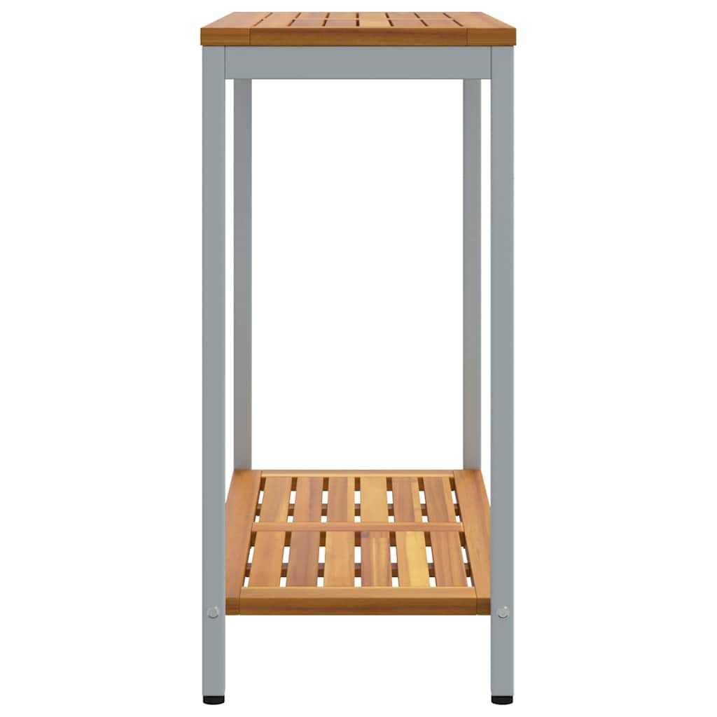 outdoor Tisch mit Speicher Natürlich und grau 80 x 35 x 75 cm