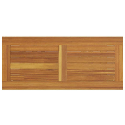 outdoor Tisch mit Speicher Natürlich und grau 80 x 35 x 75 cm