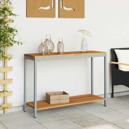 outdoor Tisch mit Speicher Natürlich und grau 110 x 35 x 75 cm