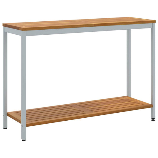 outdoor Tisch mit Speicher Natürlich und grau 110 x 35 x 75 cm
