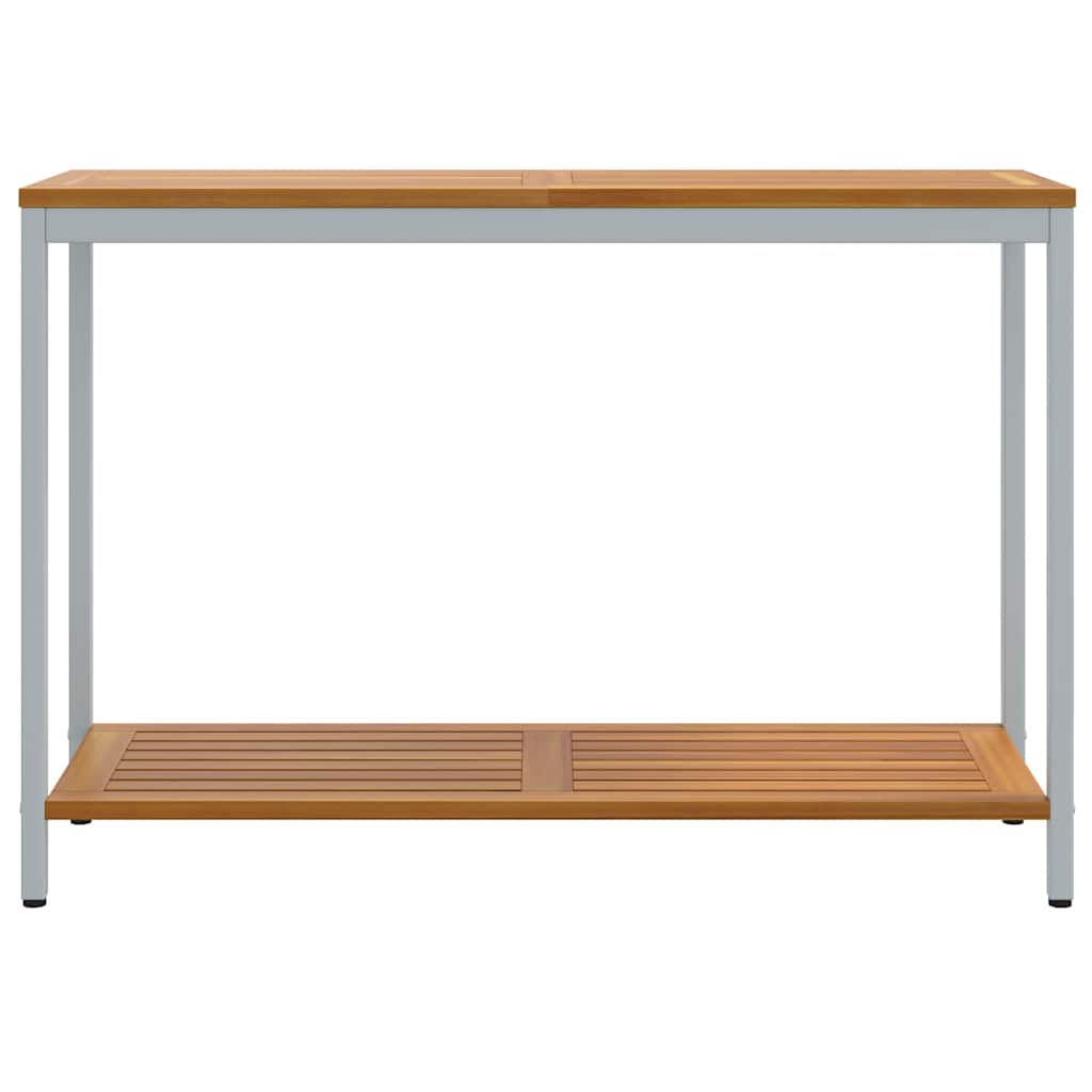 outdoor Tisch mit Speicher Natürlich und grau 110 x 35 x 75 cm