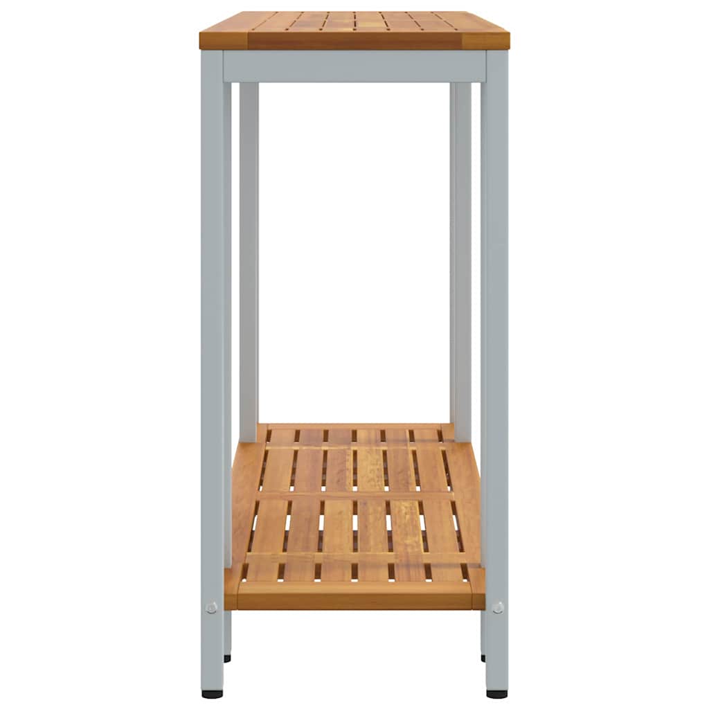 outdoor Tisch mit Speicher Natürlich und grau 110 x 35 x 75 cm