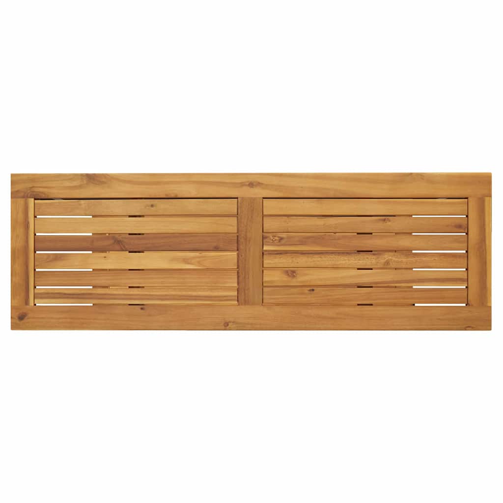 outdoor Tisch mit Speicher Natürlich und grau 110 x 35 x 75 cm