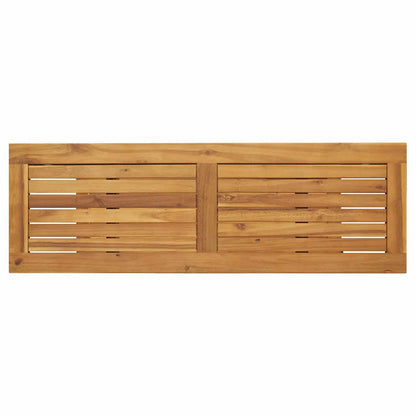 outdoor Tisch mit Speicher Natürlich und grau 110 x 35 x 75 cm