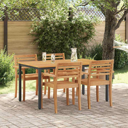Gartentische Natur und Schwarz 150 x 90 x 75 cm
